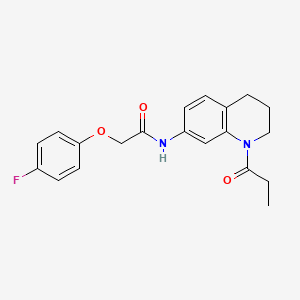 molecular formula C20H21FN2O3 B6570019 2-(4-fluorophenoxy)-N-(1-propanoyl-1,2,3,4-tetrahydroquinolin-7-yl)acetamide CAS No. 946369-33-1