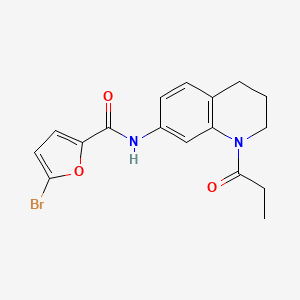 molecular formula C17H17BrN2O3 B6570103 5-bromo-N-(1-propanoyl-1,2,3,4-tetrahydroquinolin-7-yl)furan-2-carboxamide CAS No. 946219-78-9