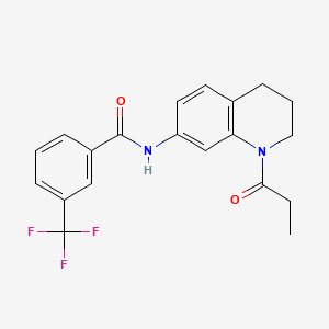 N-(1-propanoyl-1,2,3,4-tetrahydroquinolin-7-yl)-3-(trifluoromethyl)benzamide