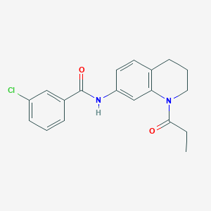 3-chloro-N-(1-propanoyl-1,2,3,4-tetrahydroquinolin-7-yl)benzamide