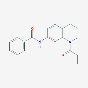 2-methyl-N-(1-propanoyl-1,2,3,4-tetrahydroquinolin-7-yl)benzamide