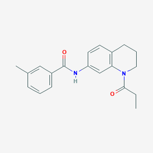 molecular formula C20H22N2O2 B6570133 3-methyl-N-(1-propanoyl-1,2,3,4-tetrahydroquinolin-7-yl)benzamide CAS No. 946267-29-4