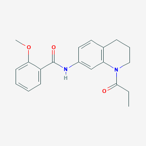 2-methoxy-N-(1-propanoyl-1,2,3,4-tetrahydroquinolin-7-yl)benzamide