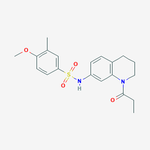 4-methoxy-3-methyl-N-(1-propanoyl-1,2,3,4-tetrahydroquinolin-7-yl)benzene-1-sulfonamide
