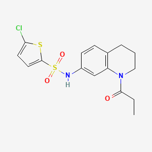 5-chloro-N-(1-propanoyl-1,2,3,4-tetrahydroquinolin-7-yl)thiophene-2-sulfonamide