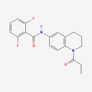 2,6-difluoro-N-(1-propanoyl-1,2,3,4-tetrahydroquinolin-6-yl)benzamide