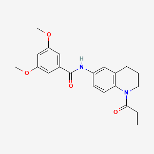 3,5-dimethoxy-N-(1-propanoyl-1,2,3,4-tetrahydroquinolin-6-yl)benzamide