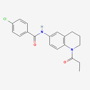 4-chloro-N-(1-propanoyl-1,2,3,4-tetrahydroquinolin-6-yl)benzamide