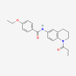 molecular formula C21H24N2O3 B6570317 4-ethoxy-N-(1-propanoyl-1,2,3,4-tetrahydroquinolin-6-yl)benzamide CAS No. 946257-85-8