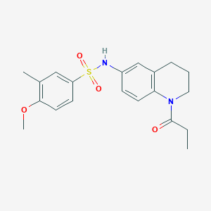 molecular formula C20H24N2O4S B6570387 4-methoxy-3-methyl-N-(1-propanoyl-1,2,3,4-tetrahydroquinolin-6-yl)benzene-1-sulfonamide CAS No. 946381-22-2