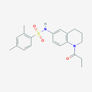 molecular formula C20H24N2O3S B6570388 2,4-dimethyl-N-(1-propanoyl-1,2,3,4-tetrahydroquinolin-6-yl)benzene-1-sulfonamide CAS No. 946334-49-2