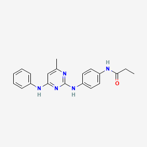 molecular formula C20H21N5O B6570436 N-(4-{[4-methyl-6-(phenylamino)pyrimidin-2-yl]amino}phenyl)propanamide CAS No. 946366-56-9