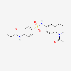 N-{4-[(1-propanoyl-1,2,3,4-tetrahydroquinolin-6-yl)sulfamoyl]phenyl}propanamide