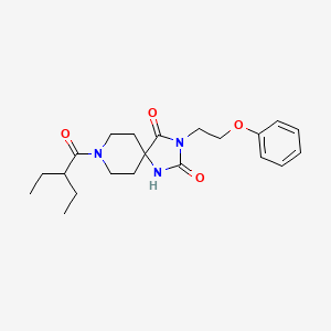 8-(2-ethylbutanoyl)-3-(2-phenoxyethyl)-1,3,8-triazaspiro[4.5]decane-2,4-dione
