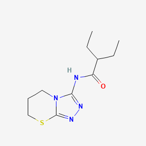 molecular formula C11H18N4OS B6570476 2-ethyl-N-{5H,6H,7H-[1,2,4]triazolo[3,4-b][1,3]thiazin-3-yl}butanamide CAS No. 946222-18-0