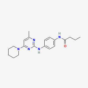 N-(4-{[4-methyl-6-(piperidin-1-yl)pyrimidin-2-yl]amino}phenyl)butanamide
