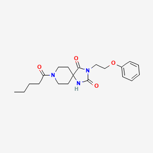 8-pentanoyl-3-(2-phenoxyethyl)-1,3,8-triazaspiro[4.5]decane-2,4-dione