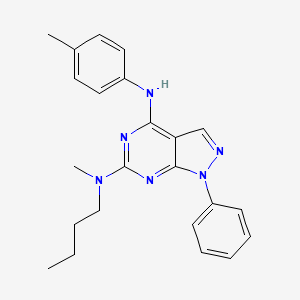 molecular formula C23H26N6 B6570562 N6-butyl-N6-methyl-N4-(4-methylphenyl)-1-phenyl-1H-pyrazolo[3,4-d]pyrimidine-4,6-diamine CAS No. 946368-91-8