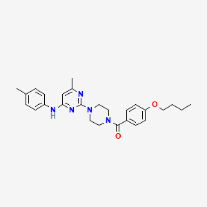 molecular formula C27H33N5O2 B6570615 2-[4-(4-butoxybenzoyl)piperazin-1-yl]-6-methyl-N-(4-methylphenyl)pyrimidin-4-amine CAS No. 946337-80-0