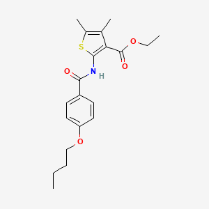 molecular formula C20H25NO4S B6570622 ethyl 2-(4-butoxybenzamido)-4,5-dimethylthiophene-3-carboxylate CAS No. 477546-15-9