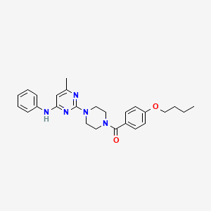 molecular formula C26H31N5O2 B6570631 2-[4-(4-butoxybenzoyl)piperazin-1-yl]-6-methyl-N-phenylpyrimidin-4-amine CAS No. 946257-83-6