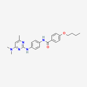 4-butoxy-N-(4-{[4-(dimethylamino)-6-methylpyrimidin-2-yl]amino}phenyl)benzamide
