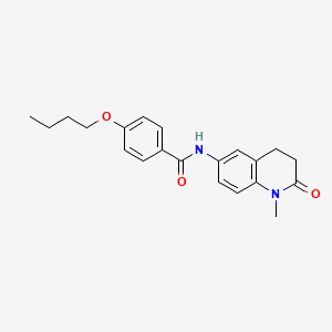 molecular formula C21H24N2O3 B6570660 4-butoxy-N-(1-methyl-2-oxo-1,2,3,4-tetrahydroquinolin-6-yl)benzamide CAS No. 922053-74-5