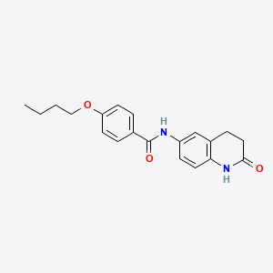 molecular formula C20H22N2O3 B6570664 4-butoxy-N-(2-oxo-1,2,3,4-tetrahydroquinolin-6-yl)benzamide CAS No. 921914-29-6