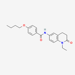 molecular formula C22H26N2O3 B6570666 4-butoxy-N-(1-ethyl-2-oxo-1,2,3,4-tetrahydroquinolin-6-yl)benzamide CAS No. 921998-40-5