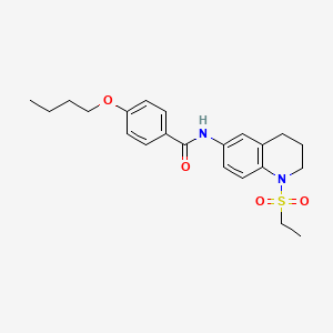 4-butoxy-N-[1-(ethanesulfonyl)-1,2,3,4-tetrahydroquinolin-6-yl]benzamide