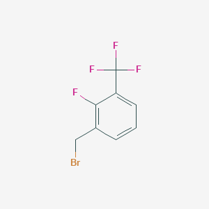 molecular formula C8H5BrF4 B065707 2-Fluoro-3-(trifluoromethyl)benzyl bromide CAS No. 184970-25-0