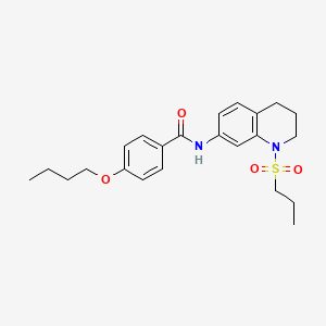molecular formula C23H30N2O4S B6570719 4-butoxy-N-[1-(propane-1-sulfonyl)-1,2,3,4-tetrahydroquinolin-7-yl]benzamide CAS No. 946350-91-0