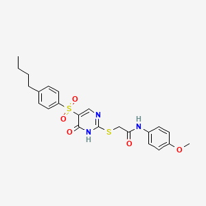 2-{[5-(4-butylbenzenesulfonyl)-6-oxo-1,6-dihydropyrimidin-2-yl]sulfanyl}-N-(4-methoxyphenyl)acetamide