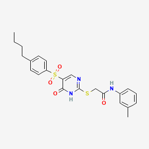 2-{[5-(4-butylbenzenesulfonyl)-6-oxo-1,6-dihydropyrimidin-2-yl]sulfanyl}-N-(3-methylphenyl)acetamide