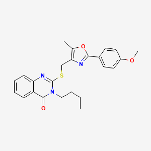 molecular formula C24H25N3O3S B6570899 3-butyl-2-({[2-(4-methoxyphenyl)-5-methyl-1,3-oxazol-4-yl]methyl}sulfanyl)-3,4-dihydroquinazolin-4-one CAS No. 1021227-01-9
