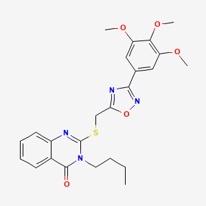 molecular formula C24H26N4O5S B6570910 3-butyl-2-({[3-(3,4,5-trimethoxyphenyl)-1,2,4-oxadiazol-5-yl]methyl}sulfanyl)-3,4-dihydroquinazolin-4-one CAS No. 1021209-54-0