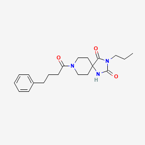 molecular formula C20H27N3O3 B6570926 8-(4-phenylbutanoyl)-3-propyl-1,3,8-triazaspiro[4.5]decane-2,4-dione CAS No. 1021210-61-6