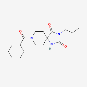 molecular formula C17H27N3O3 B6570929 8-cyclohexanecarbonyl-3-propyl-1,3,8-triazaspiro[4.5]decane-2,4-dione CAS No. 1021264-29-8