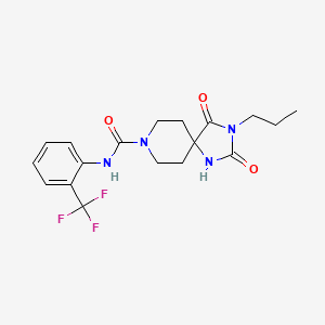 2,4-dioxo-3-propyl-N-[2-(trifluoromethyl)phenyl]-1,3,8-triazaspiro[4.5]decane-8-carboxamide