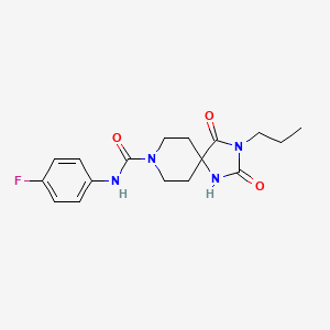 molecular formula C17H21FN4O3 B6570951 N-(4-fluorophenyl)-2,4-dioxo-3-propyl-1,3,8-triazaspiro[4.5]decane-8-carboxamide CAS No. 1021264-38-9