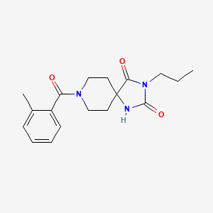 8-(2-methylbenzoyl)-3-propyl-1,3,8-triazaspiro[4.5]decane-2,4-dione