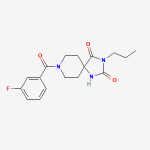 8-(3-fluorobenzoyl)-3-propyl-1,3,8-triazaspiro[4.5]decane-2,4-dione
