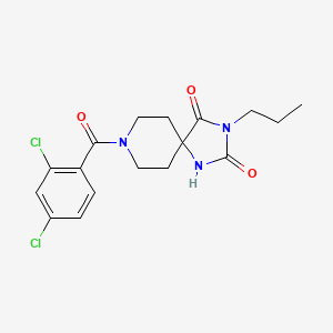 molecular formula C17H19Cl2N3O3 B6570961 8-(2,4-dichlorobenzoyl)-3-propyl-1,3,8-triazaspiro[4.5]decane-2,4-dione CAS No. 1021210-54-7