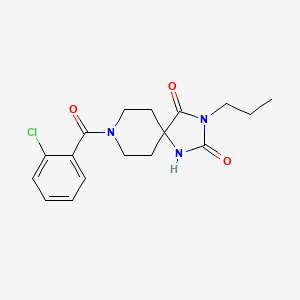molecular formula C17H20ClN3O3 B6570964 8-(2-chlorobenzoyl)-3-propyl-1,3,8-triazaspiro[4.5]decane-2,4-dione CAS No. 1021251-24-0