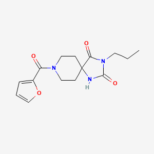 molecular formula C15H19N3O4 B6570968 8-(furan-2-carbonyl)-3-propyl-1,3,8-triazaspiro[4.5]decane-2,4-dione CAS No. 1021251-37-5