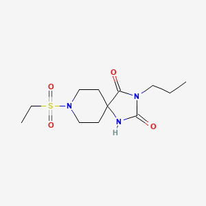 molecular formula C12H21N3O4S B6570974 8-(ethanesulfonyl)-3-propyl-1,3,8-triazaspiro[4.5]decane-2,4-dione CAS No. 1021223-04-0