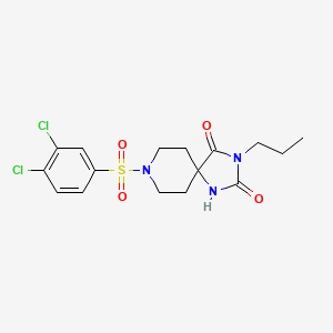 molecular formula C16H19Cl2N3O4S B6570986 8-(3,4-dichlorobenzenesulfonyl)-3-propyl-1,3,8-triazaspiro[4.5]decane-2,4-dione CAS No. 1021222-95-6
