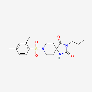 molecular formula C18H25N3O4S B6571013 8-(2,4-dimethylbenzenesulfonyl)-3-propyl-1,3,8-triazaspiro[4.5]decane-2,4-dione CAS No. 1021222-87-6