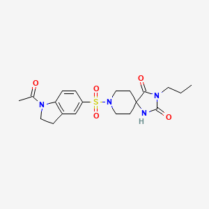 8-[(1-acetyl-2,3-dihydro-1H-indol-5-yl)sulfonyl]-3-propyl-1,3,8-triazaspiro[4.5]decane-2,4-dione