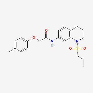 molecular formula C21H26N2O4S B6571151 2-(4-methylphenoxy)-N-[1-(propane-1-sulfonyl)-1,2,3,4-tetrahydroquinolin-7-yl]acetamide CAS No. 946292-38-2
